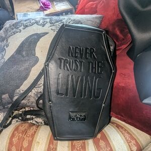 Blackcraft Cult Gothic Beetlejuice Never Trust The Living Mini Backpack